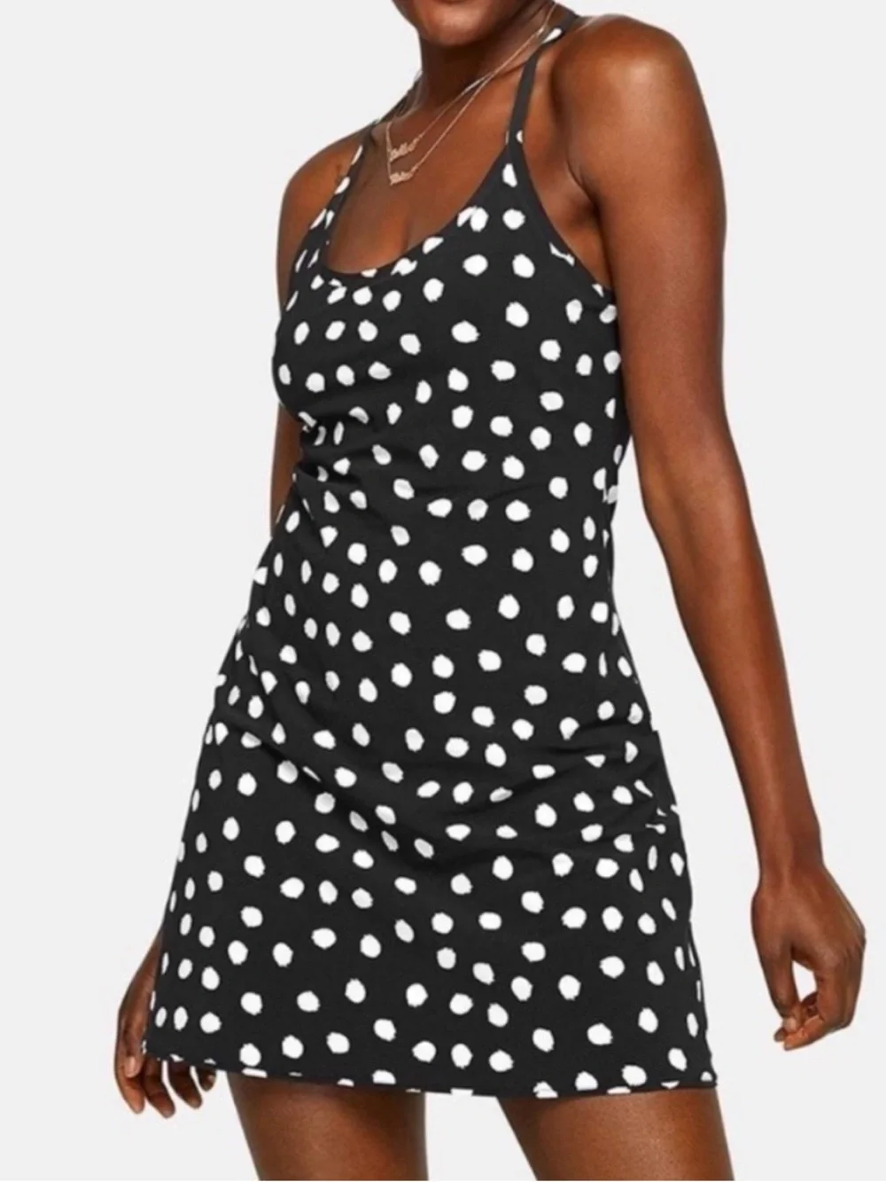 Outdoor Voices Black and White Polka Dot Exercise Dress - Picture 4 of 4